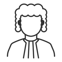 Vector illustration of Judge icon in dark color and transparent background(png).