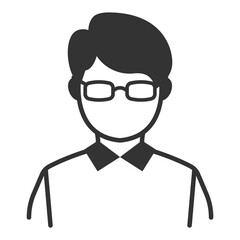 Vector illustration of Teacher icon in dark color and transparent background(png).