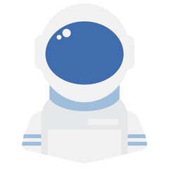 Vector illustration of Astronaut Avatar in color on a transparent background (PNG). 