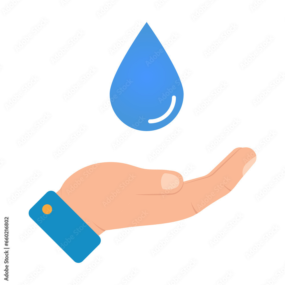 Poster vector illustration of water drop. colored vector for website design .simple design on transparent b