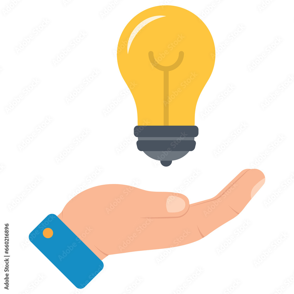 Poster vector illustration of idea. colored vector for website design .simple design on transparent backgro