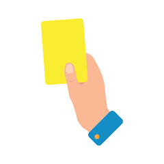 Vector illustration of yellow card. Colored vector for website design .Simple design on transparent background (PNG).