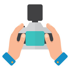 Vector illustration of use camera. Colored vector for website design .Simple design on transparent background (PNG).