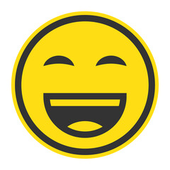 Vector illustration of smile emoticons. Colored icons for website design .Simple design on transparent background (PNG).