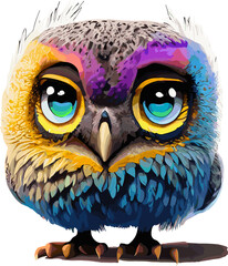 a colorful cute   owal , no background 