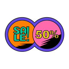 vintage style sale template illustration vector design that can be used for promotional purposes