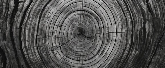 A black and white tree trunk in nature