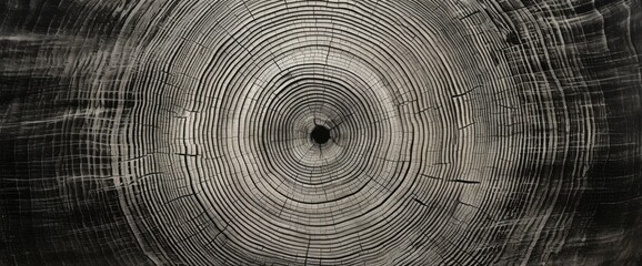 A tree trunk with visible growth rings - obrazy, fototapety, plakaty