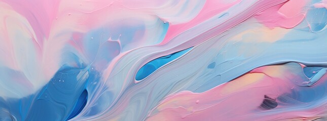 Fototapeta premium An abstract painting with vibrant blue, pink, and white colors