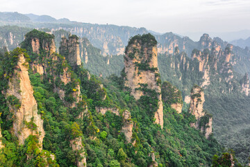 Fototapeta na wymiar Awesome view of quartz sandstone pillars (Avatar Mountains)