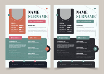 Creative Resume Layout with Cover Letter