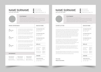 Minimalist Resume and Cover Letter Set