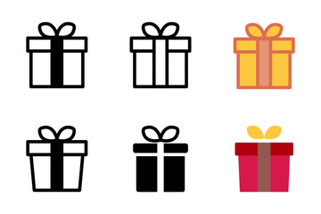 gift icon vector, giving, reward, with multiple options, editable
