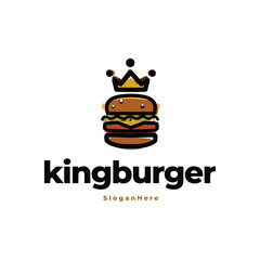 burger modern logo vector