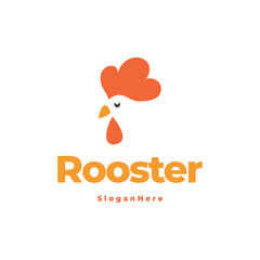 Rooster modern logo vector