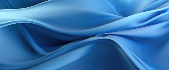 A vibrant blue silk fabric up close