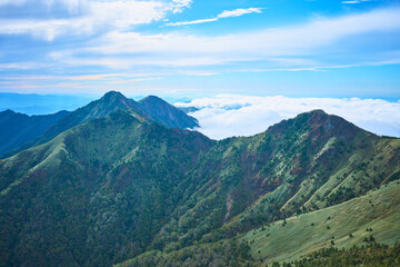 石鎚山から見える風景