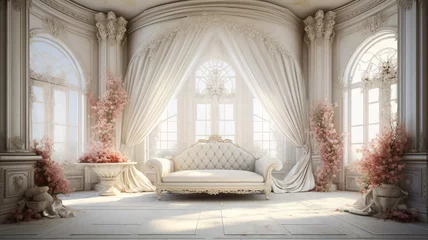 Fotobehang alone classic sofa in empty classic room. © sema_srinouljan