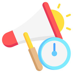 Megaphone icon often used in design, websites, or applications, banner, flyer to convey specific concepts to enhance user communication and support experiences.