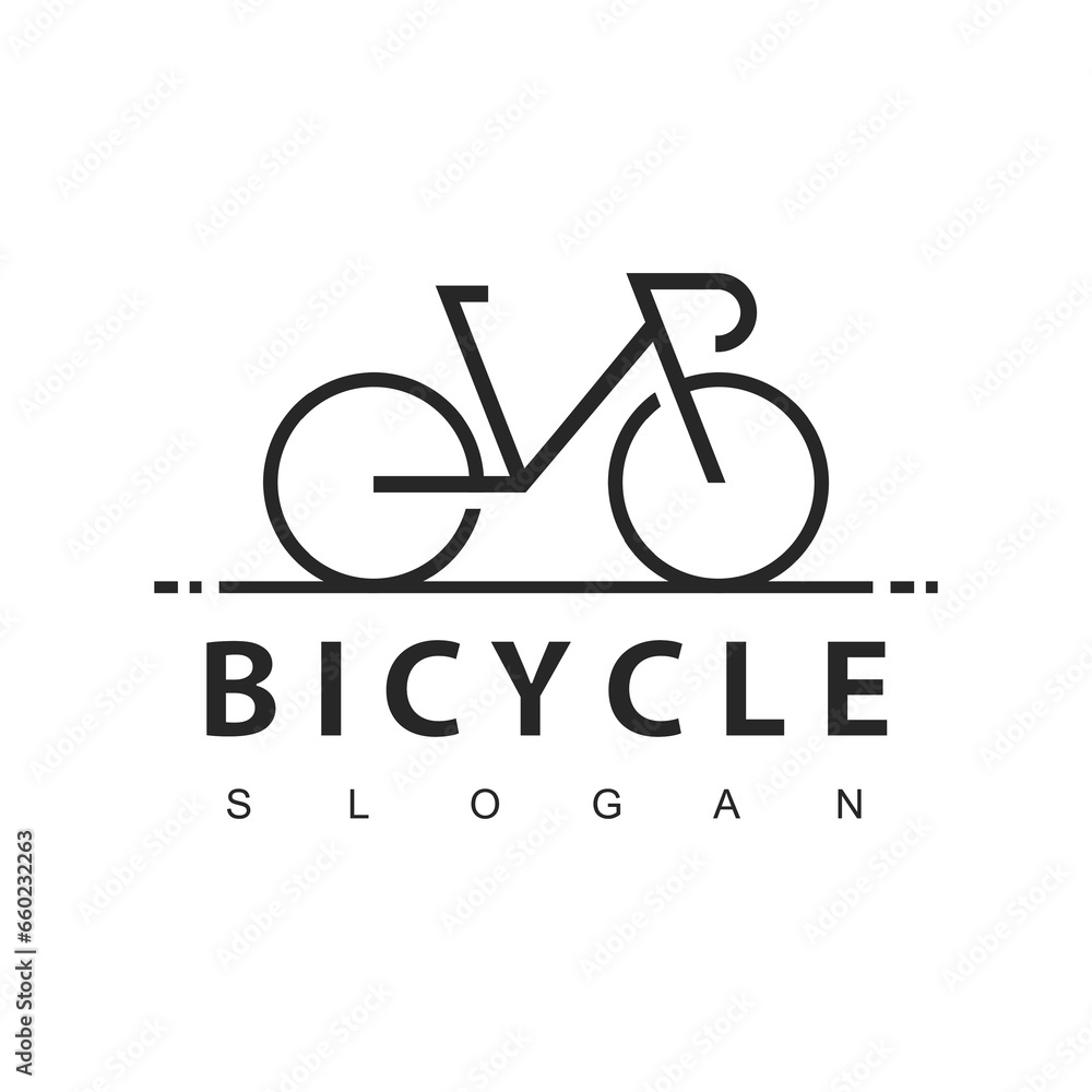 Wall mural bicycle logo, bicycle icon for bicycle shop and club