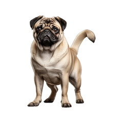 Obraz premium Pug_breed_full_body_no_shadows_maximum