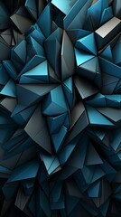 Background of dark gray abstract triangles painted