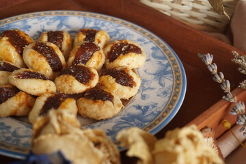 Nastar, the Sweet Treasure of Pineapple Jam Cookies, Presented in Aesthetic Vintage Food Photography