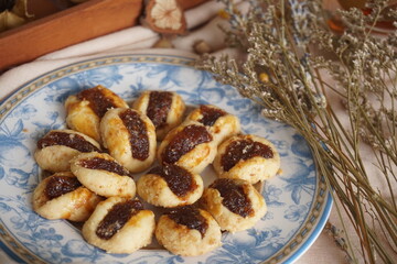 Nastar, the Sweet Treasure of Pineapple Jam Cookies, Presented in Aesthetic Vintage Food Photography