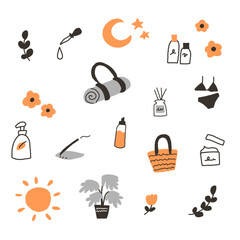 ヨガ関連アイコン