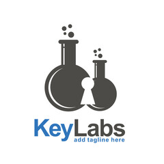 laboratory glass with keyhole. 