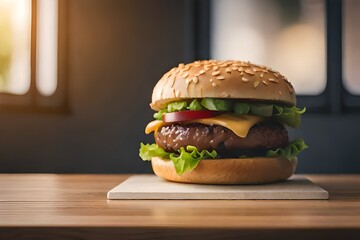 beef bread bun burger cheese delicious dinner food