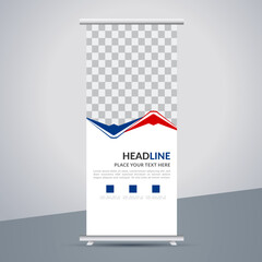 great business stand banner design with modern shape.