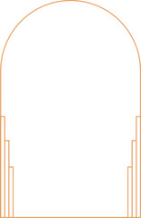 Art Deco Frame Border Isolated Vector