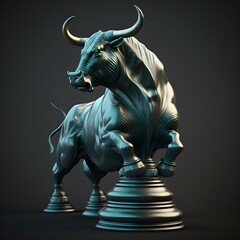 a furious bull chess piece 