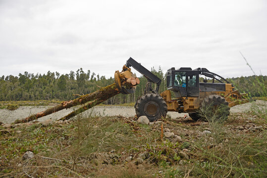 skidder at work
