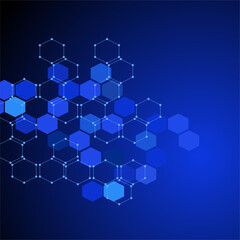 Medical background design. Geometric abstract background with hexagons. Medicine, science and technology vector illustration.