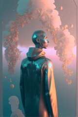 i am a wonderer so let that be my name the first winter rain surreal cinematic light Octane render Photorealistic hyper detailed abstract Casper Friedrich Style volumetric light and shadow 8k muted 