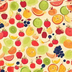 colorful fruit illustration background
