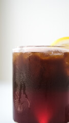 Elegant Espresso Mocktail in Maroon and Black Layers