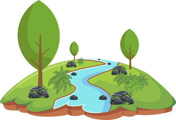 Small Pond Illustration