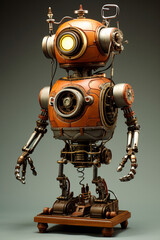 Mechanical Marvels: Intricate Steampunk Robots Displaying Victorian-Era Craftsmanship