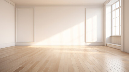 Fototapeta premium Empty room interior design open space with white walls