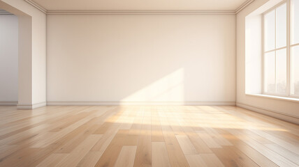 Empty room interior design open space with white walls