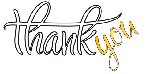 thank you lettering