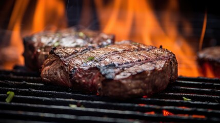 Steak on the grill