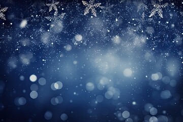 Obraz premium winter background with snowflakes and lights, christmas background