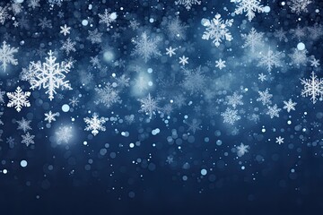 Fototapeta na wymiar winter background with snowflakes and lights, christmas background