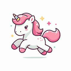 Obraz na płótnie Canvas cute unicorn vector illustration