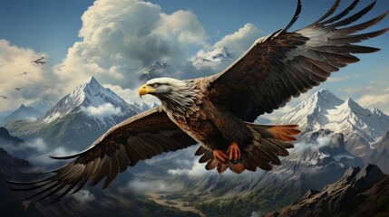 Obraz premium bald eagle in flight