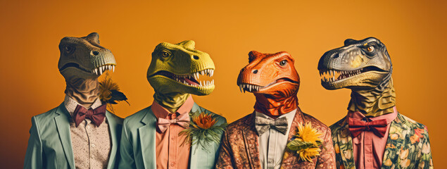 dinosaurs in suits